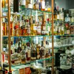 Elegant alcohol bottle setup