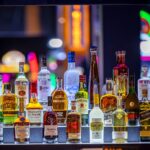 Premium liquor serving setup